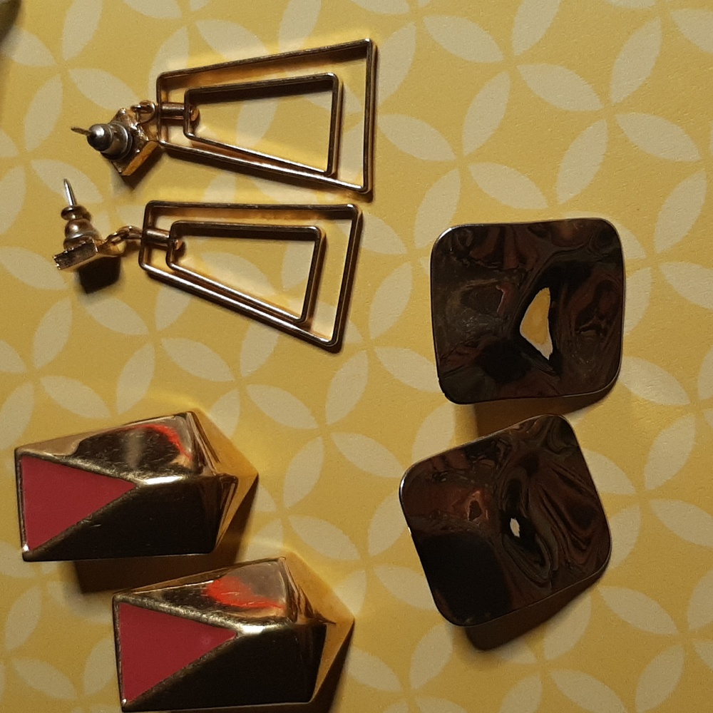 3 pair Post Earrings